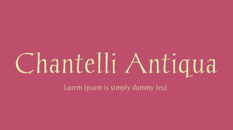 Chantelli Antiqua Font