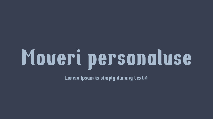 Moveri personaluse Font Family