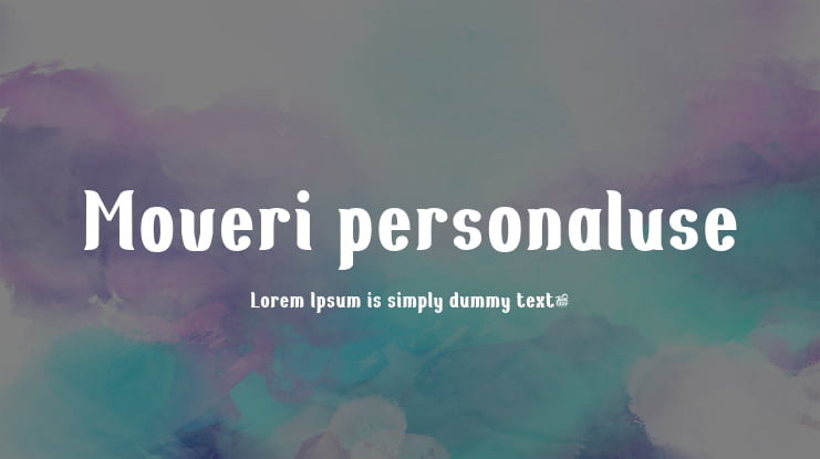 Moveri personaluse Font Family