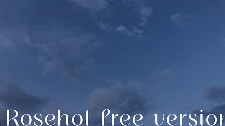 Rosehot free version Font
