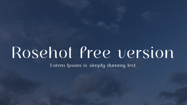 Rosehot free version Font