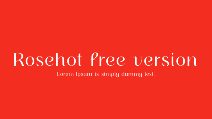 Rosehot free version Font