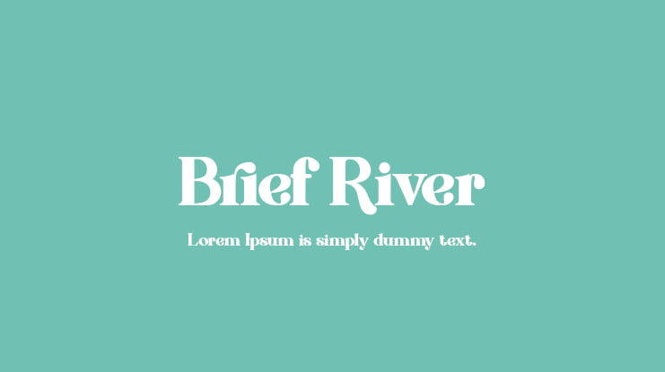 Brief River Font
