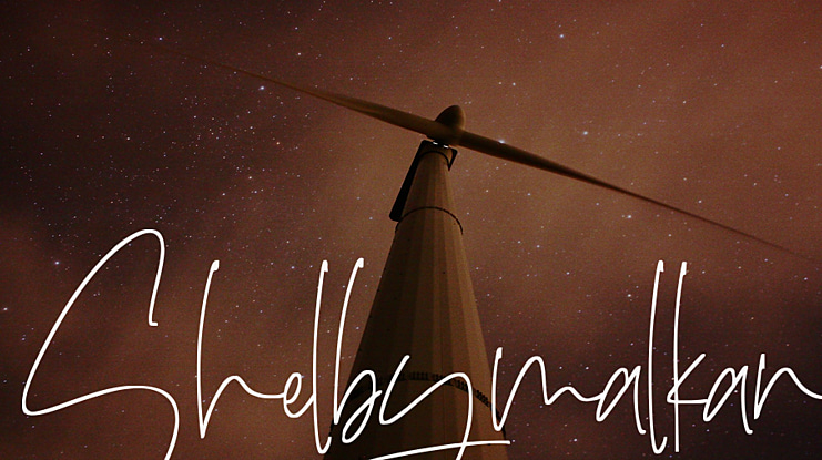 Shelbymalkan Font
