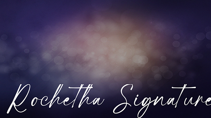 Rochetha Signature Font