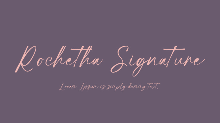 Rochetha Signature Font