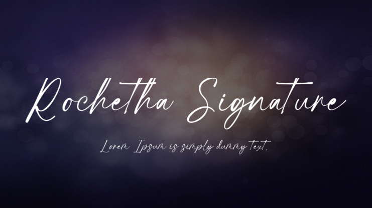 Rochetha Signature Font