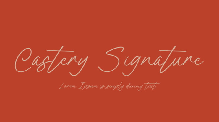 Castery Signature Font