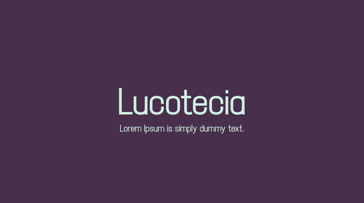 Lucotecia Font Family
