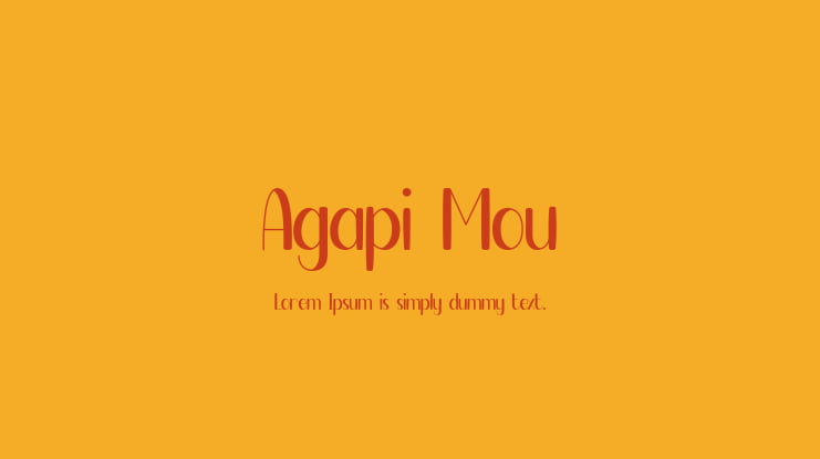 Agapi Mou Font