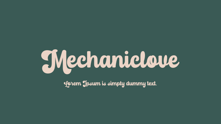 Mechaniclove Font