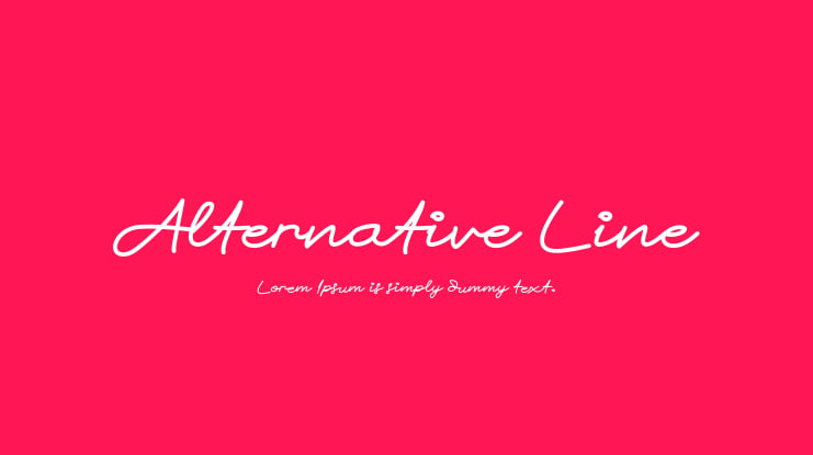 Alternative Line Font