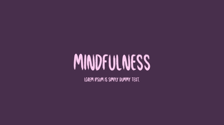 Mindfulness Font