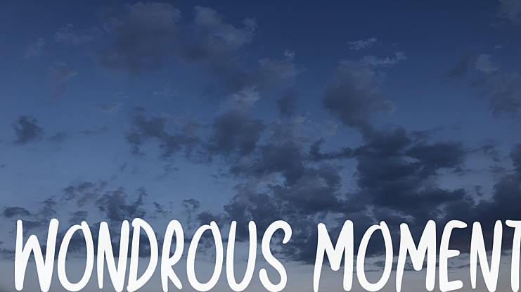Wondrous Moment Font
