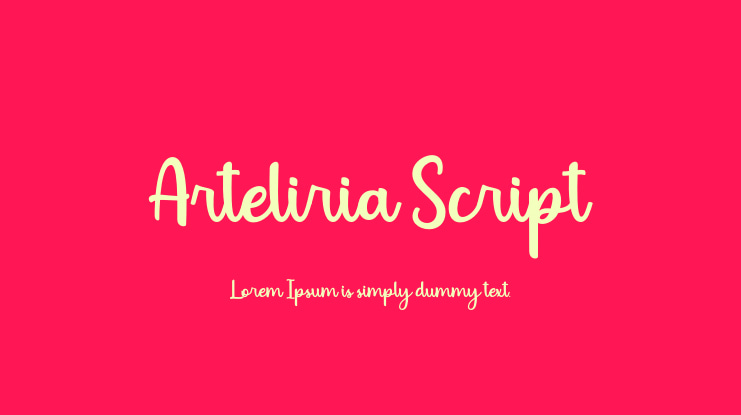Arteliria Script Font