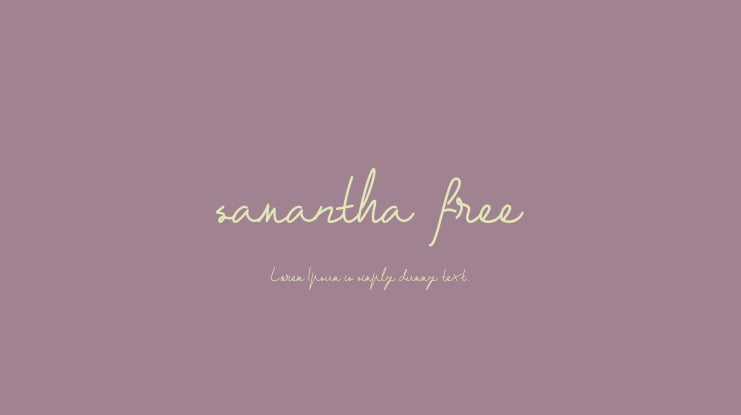 samantha free Font