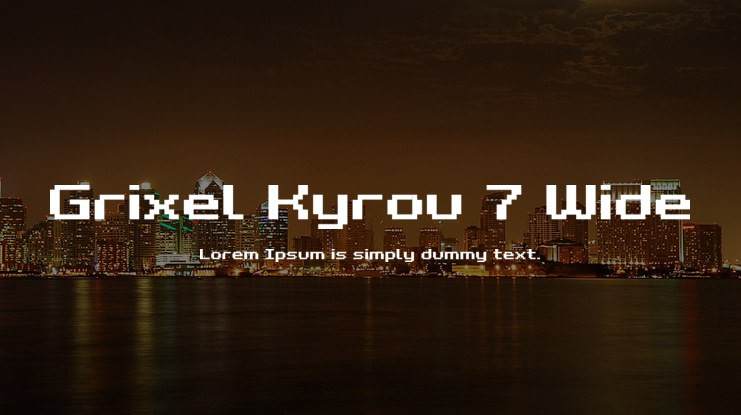 Grixel Kyrou 7 Wide Font Family