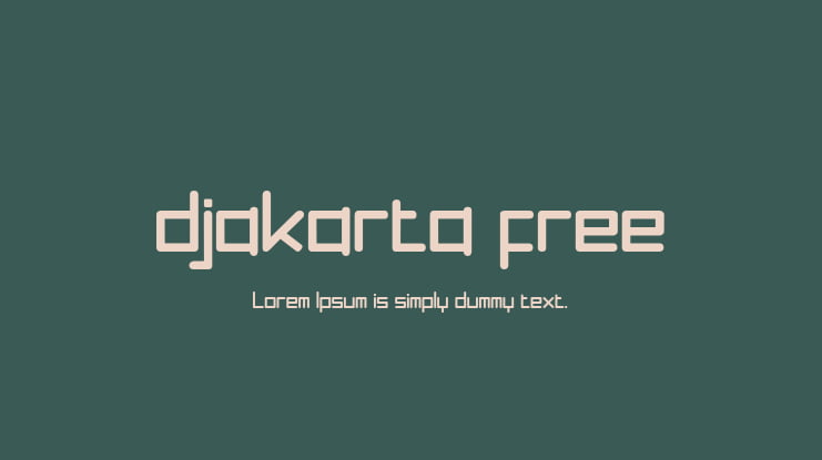 djakarta free Font