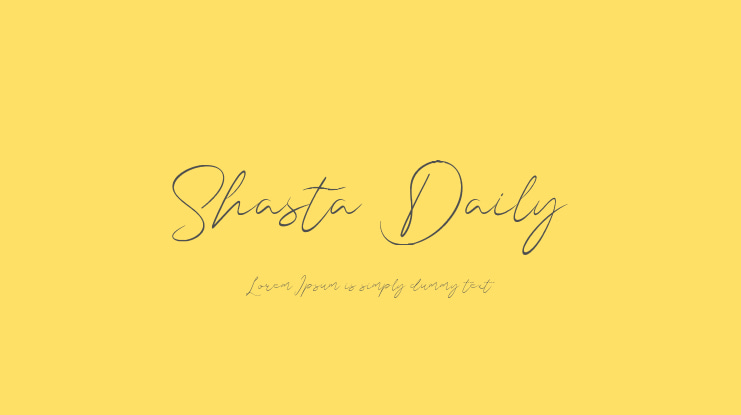 Shasta Daily Font