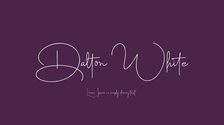 Dalton White Font