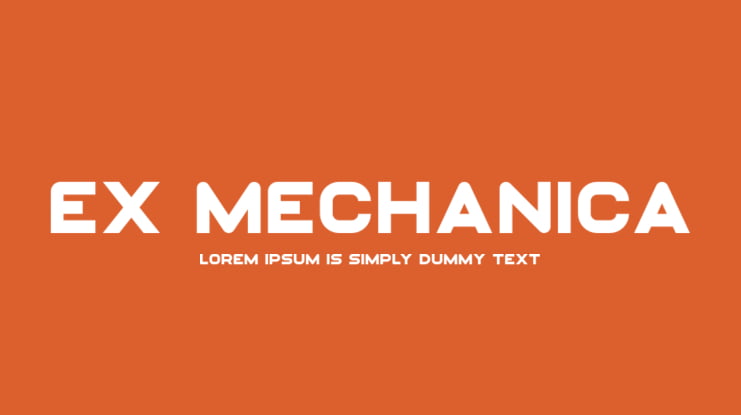 Ex Mechanica Font