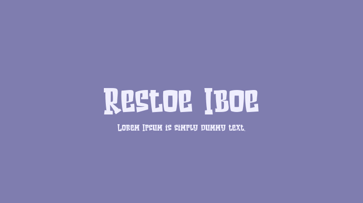 Restoe Iboe Font