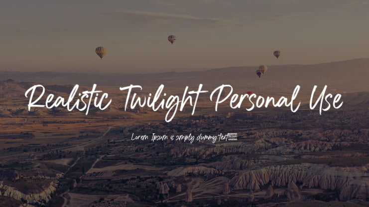 Realistic Twilight Personal Use Font
