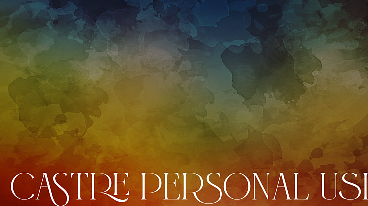 Castre Personal Use Font