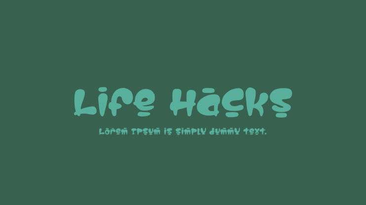 Life Hacks Font