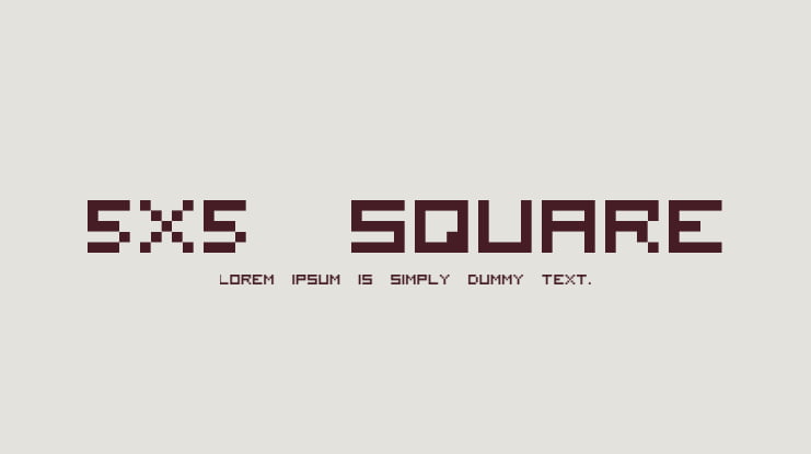 5x5 Square Font