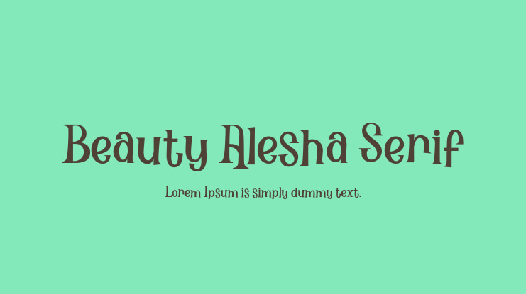 Beauty Alesha Serif Font