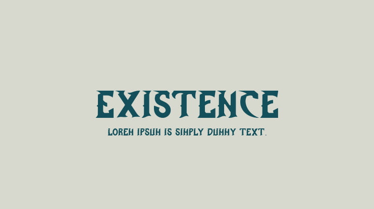 Existence Font
