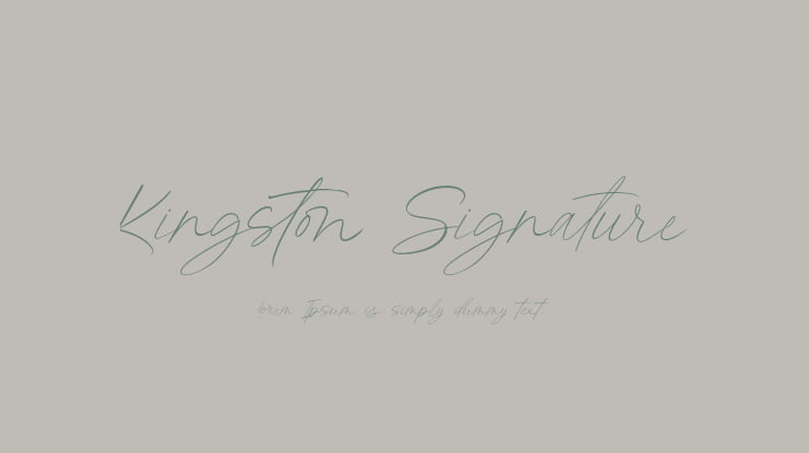 Kingston Signature Font