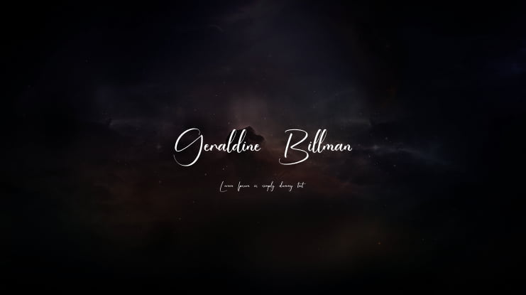 Geraldine Billman Font
