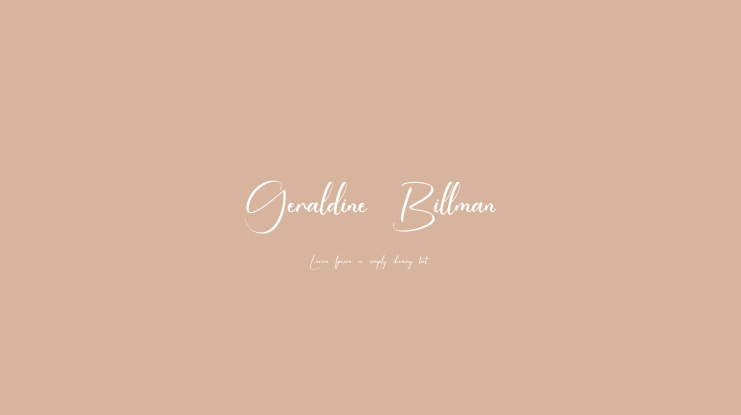 Geraldine Billman Font