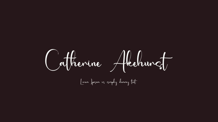 Catherine Akehurst Font