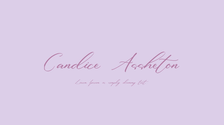 Candice Assheton Font