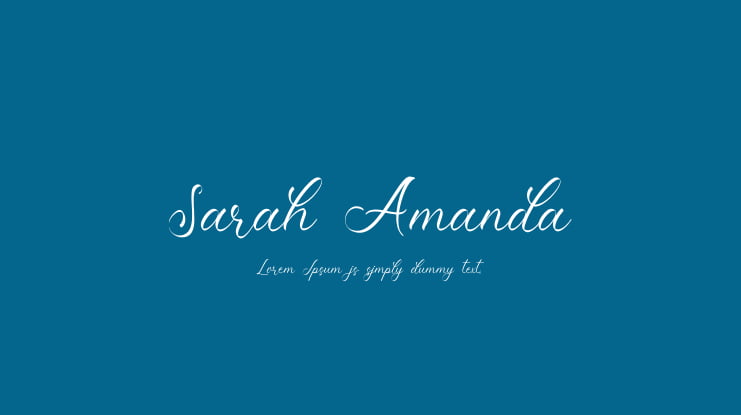 Sarah Amanda Font