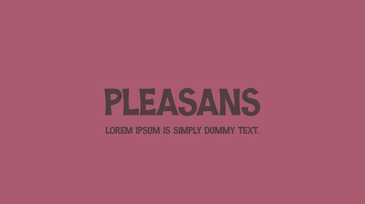Pleasans Font
