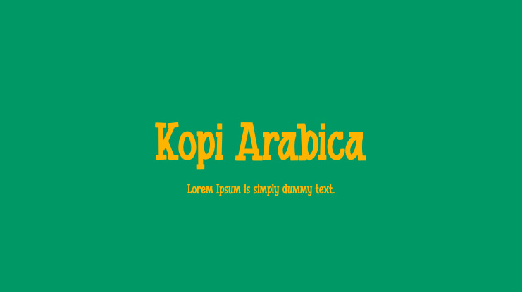 Kopi Arabica Font