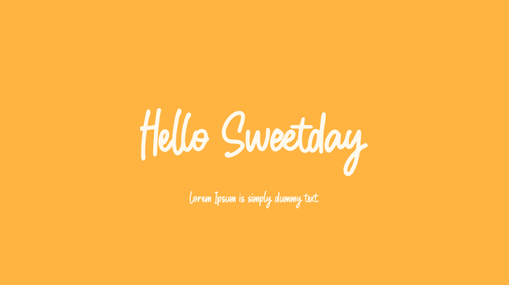 Hello Sweetday Font