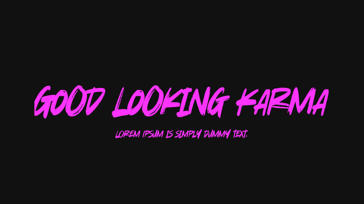 Good Looking Karma Font