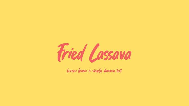 Fried Cassava Font