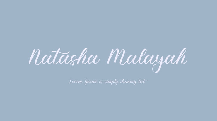 Natasha Malayah Font