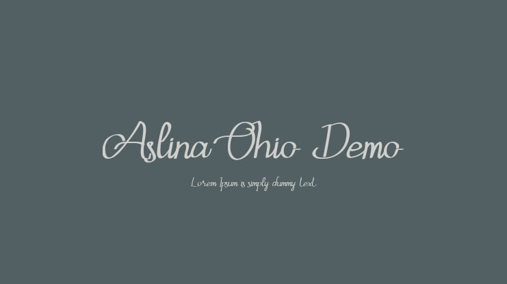 Aslina Ohio Demo Font
