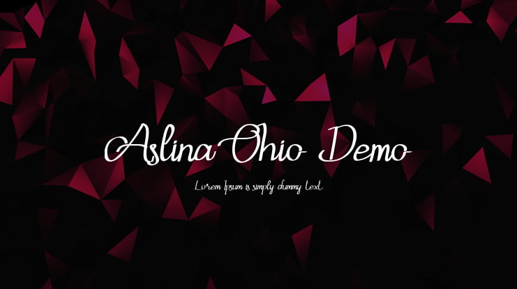 Aslina Ohio Demo Font