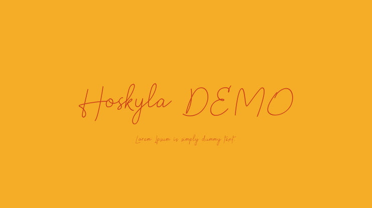 Hoskyla DEMO Font