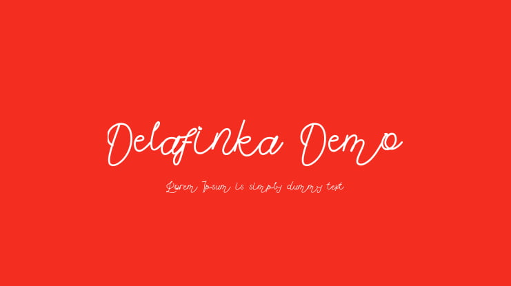Delafinka Demo Font