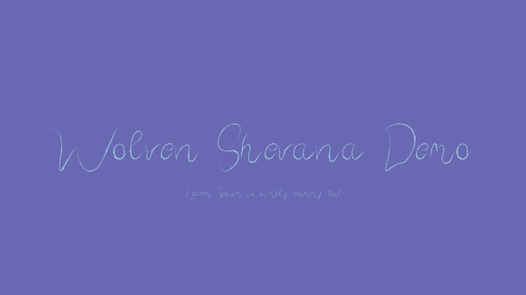 Wolven Shevana Demo Font
