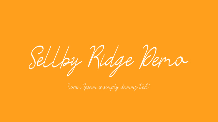 Sellby Ridge Demo Font
